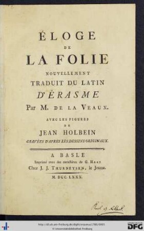 Éloge De La Folie