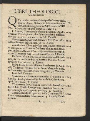 Libri Theologici Catholicorum.