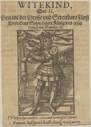Bildnis von Witekind II., König der Sachsen