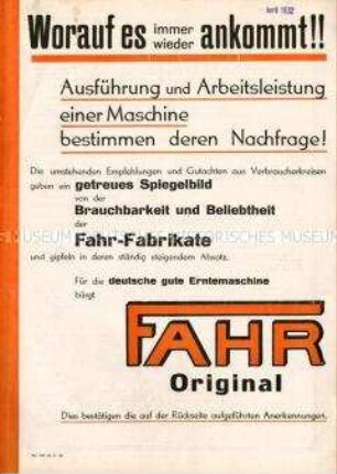 Kundengutachten über Bindemäher