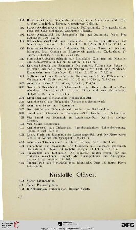Kristalle, Gläser (Nr. 410-455)