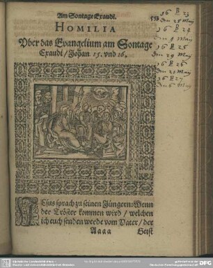 Homilia Uber das Evangelium am Sontage Exaudi, Johan. 15. und 16.