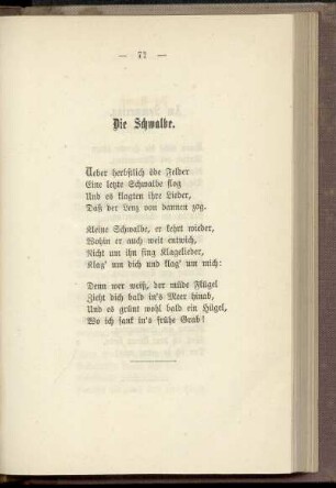 Die Schwalbe