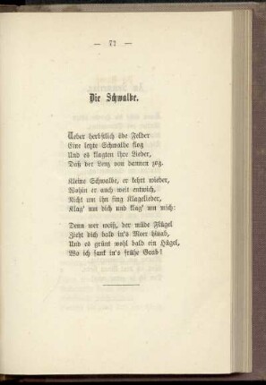 Die Schwalbe