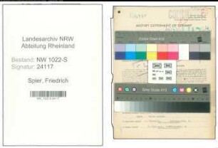 Entnazifizierung Friedrich Spier , geb. 03.08.1889 (Sekretaer)