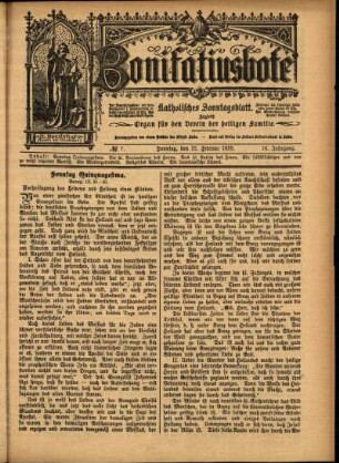 Erste Ausgabe vom Sonntag, den 12. Februar 1899.