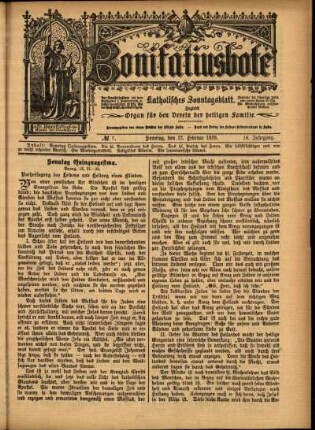 Erste Ausgabe vom Sonntag, den 12. Februar 1899.