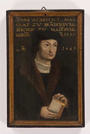 Miniaturporträt des Markgrafen Johann Albrecht von Brandenburg, Bischof von Magdeburg