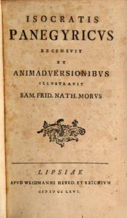 Isocratis Panegyricvs