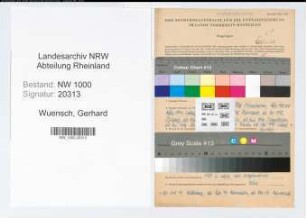 Entnazifizierung Gerhard Wuensch, geb. 16.03.1921 (Kaufm.Angest.)