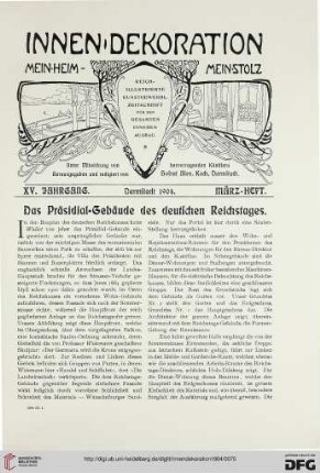 Das Präsidial-Gebäude des deutschen Reichstages