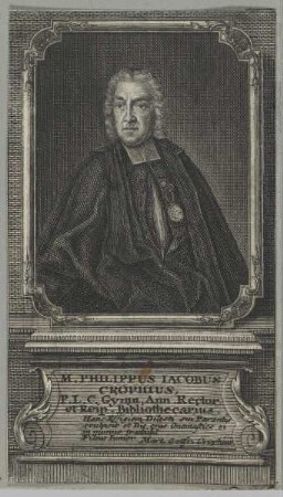 Bildnis des Philippus Iacobus Crophius