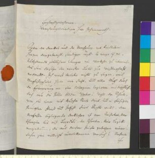 Brief von Mehmel, Gottlieb Ernst August an Goethe, Johann Wolfgang von