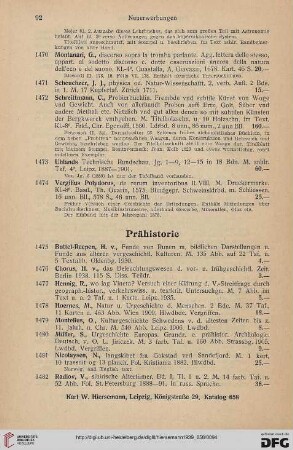 Prähistorie (Nr. 1475-1489)
