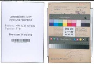 Entnazifizierung Wolfgang Biehusen , geb. 00.00.0000 (Regierungsrat)