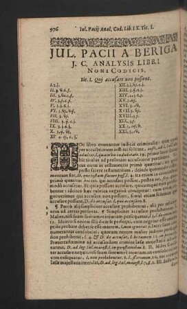 Analysis libri noni codicis.