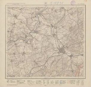 7421 (alte Nr.: 97) Metzingen, Topographische Karte des Königreichs Württemberg im Maßstabe 1:25000