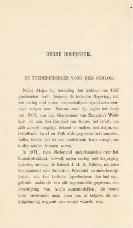 Derde hoofdstuk. De toedereidselen voor den oorlog
