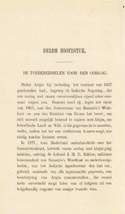 Derde hoofdstuk. De toedereidselen voor den oorlog