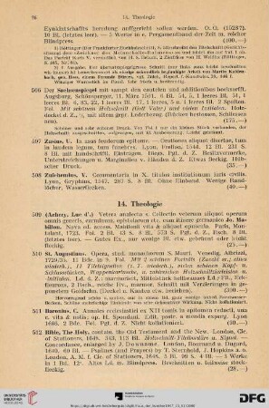 14. Theologie (Nr. 509- 534)