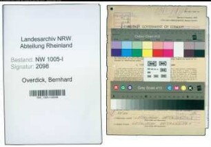 Entnazifizierung Bernhard Overdick , geb. 22.06.1904 (Ingenieur)