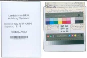 Entnazifizierung Arthur Roehrig , geb. 00.00.0000 (Bahnbeamter)