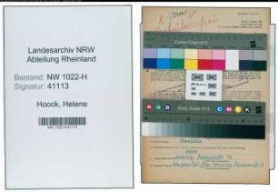 Entnazifizierung Helene Hoock , geb. 05.08.1901 ()