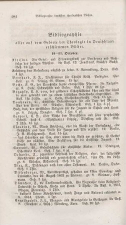 184-189 Bibliographie deutscher theologischer Bücher