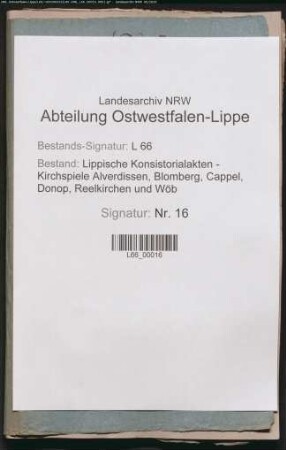 Kirchenkapitalien, -güter, -renten / Allgemeines