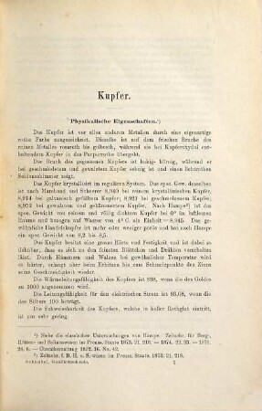 Handbuch der Metallhüttenkunde, 1. Kupfer, Blei, Silber, Gold