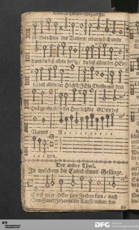Der ander Theil. In welchem die Catechismus-Gesänge.