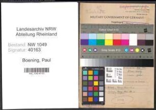 Entnazifizierung Paul Boening , geb. 06.10.1887 (Ingenieur)