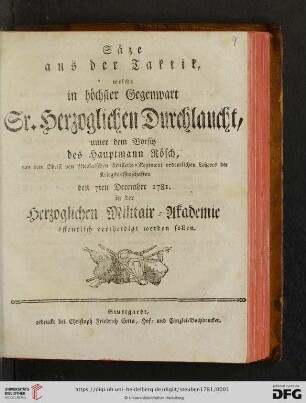 Säze aus der Taktik