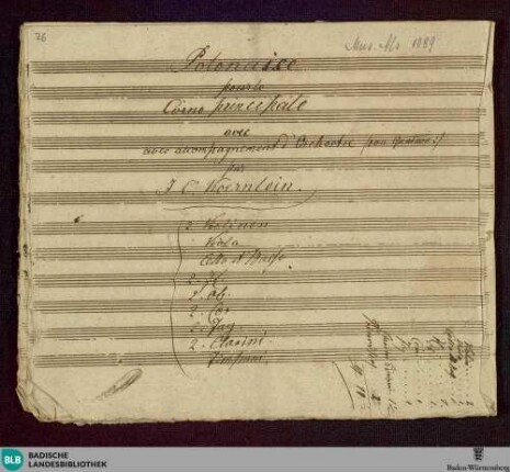 Polonaises - Don Mus.Ms. 1089 : cor, orch; F