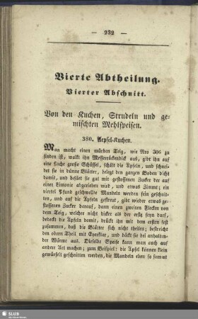 Vierter Abschnitt. Von den Kuchen, Strudeln und gemischten Mehlspeisen