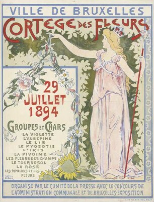 Ville de Bruxelles. Cortege des fleurs 1894