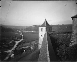 Großcomburg Ortsansicht mit Blick vom Benediktinerkloster