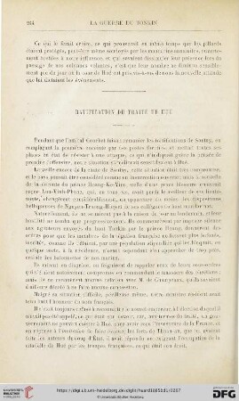 Ratification du traité de Hué … Préparatifs du general Millot