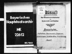 Baugewerksschulen. Aufnahmen, Zulassung zur Schlußprüfung, Beschwerden usw.