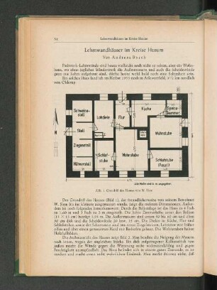 Lehmwandhäuser im Kreise Husum
