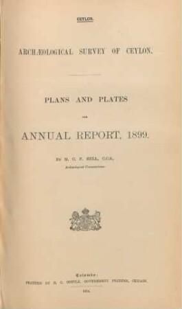 1899: Annual report / Plans and plates
