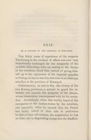 XXIX. He is opposed by the generals of Hien-Fung