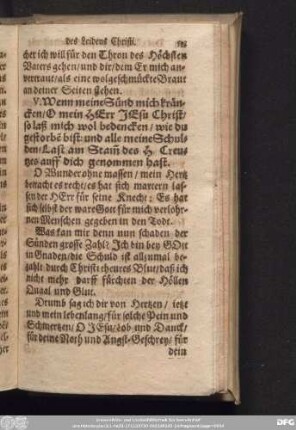 V. Wenn meine Sünd mich kräncken ...