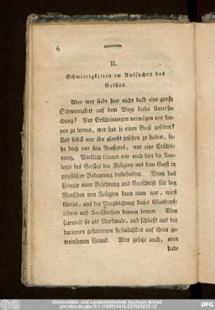 II. Schwierigkeiten im Aufsuchen des Geistes.