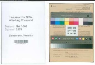 Entnazifizierung Heinrich Lienemann , geb. 05.11.1901 (Tischlermeister)