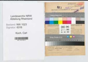 Entnazifizierung Carl Koch , geb. 01.04.1894 (Bautechniker)