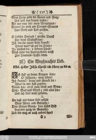 38) Ein Weyhnachts Lied.