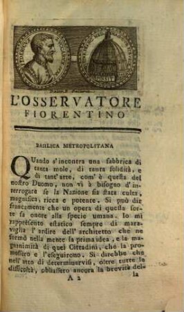 L' Osservatore Fiorentino Sugli Edifizi Della Sua Patria : Per Servire Alla Storia Della Medesima, 2,1