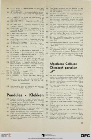 Pendules - klokken (Nr. 879-996)