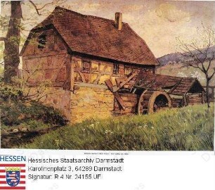 Barthel, Wilhelm (1869-1924) / Gemälde 'Alte Mühle'